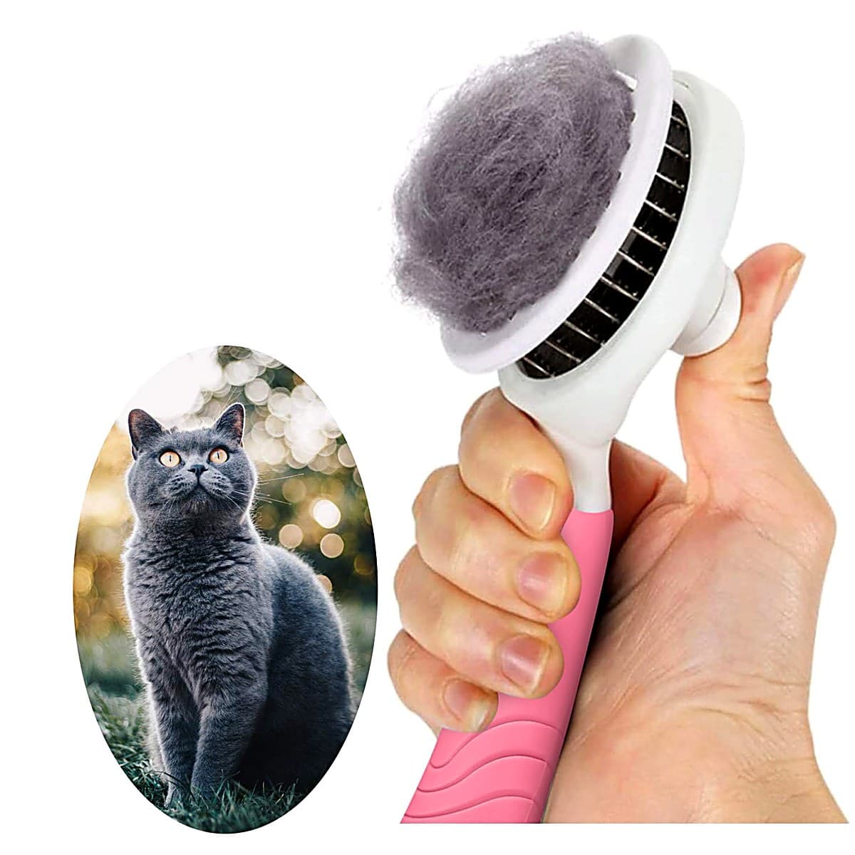 Brosse Auto-Nettoyante Anti-Poils
