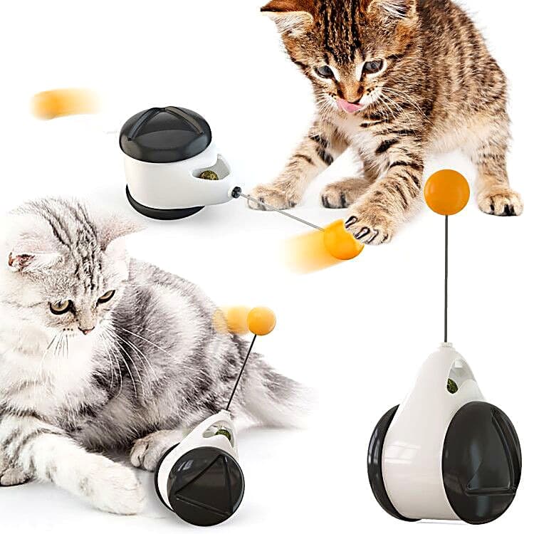 Jouet chat électrique interactif rotatif
