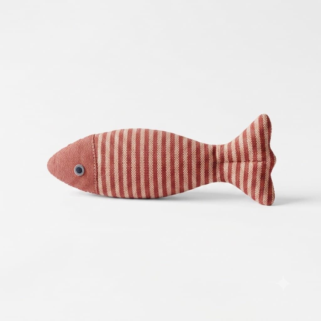 Poisson frétillant en lin à l'herbe à chat