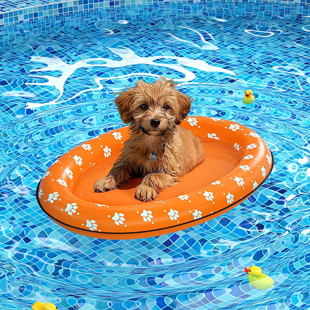 Radeau Flottant de Piscine pour Chien
