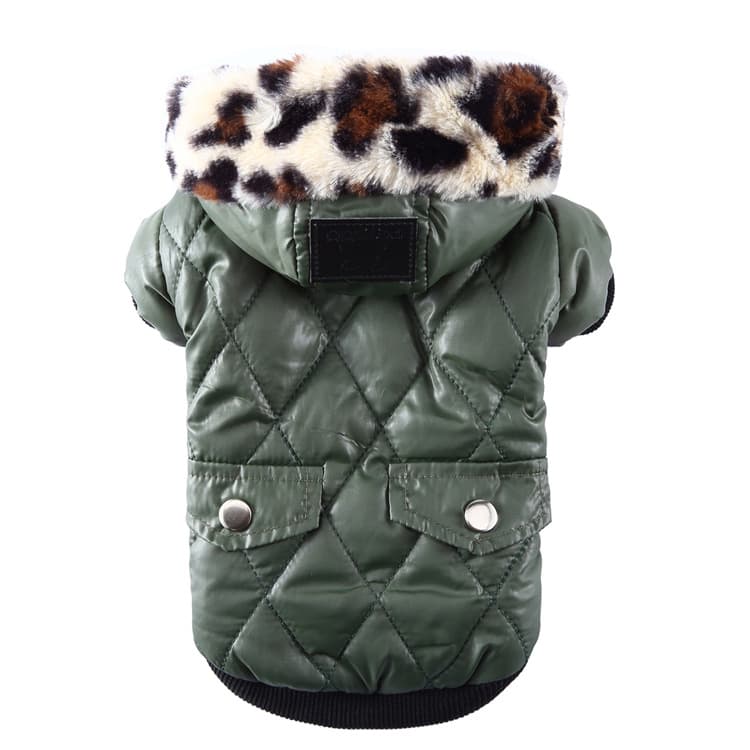Manteau à Capuche Col Léopard